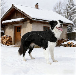 Produktbild von REDOM Hundemantel Hundejacke Wintermantel für Hunde, verstellbar reflektierend ideal für Outdoor-Spaziergänge im Winter