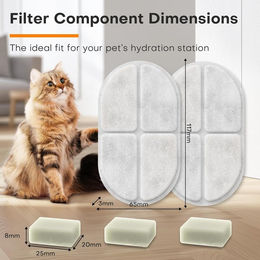 Produktbild von REDOM Trinkbrunnen Katzentrinkbrunnen mit Filtersystem Edelstahl-Einsatz