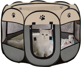 Produktbild von Refined Living Tierhaus Welpen-Laufstall Tierlaufstall Hundehüt