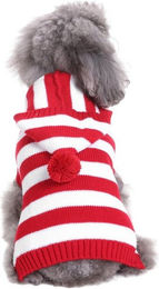 Produktbild von Refttenw Hundejacke Hundepullover mit Kapuze gestrickter Rollkragen-Weihnachtspullover