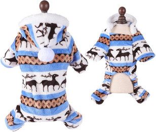 Produktbild von Refttenw Hundekleid Hundepullover mit Kapuze,gestrickter Rollkragen-Weihnachtspullover