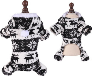 Produktbild von Refttenw Hundekleid Hundepullover mit Kapuze,gestrickter Rollkragen-Weihnachtspullover