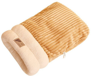 Produktbild von Refttenw Katzenliege Kuschelsack Katzenbett Katzenschlafsack mit Streifen-Design