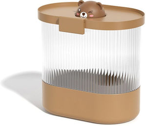 Produktbild von Reiseimer Feuchtigkeitsdicht Versiegelnd Verdickt PP PET Getreidelagerbehälter für Zuhause Mehl Hundefutter L Braun