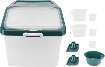 Produktbild von Reislagerbehälter 25KG Groß PP Versiegelt Reisspender Mehlbehälter mit Messbechern