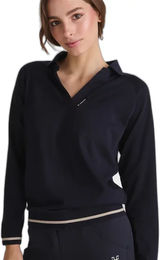 Produktbild von Reit-Polo mit langen Ärmeln, Damen Horse Pilot Merinos