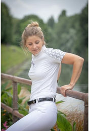 Produktbild von Reit-Poloshirt mit kurzen Ärmeln, Damen Pénélope Anais