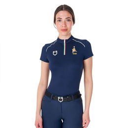 Reit-Poloshirt mit Reißverschluss, Damen Equestro Technical Training – Bild 1 von 7