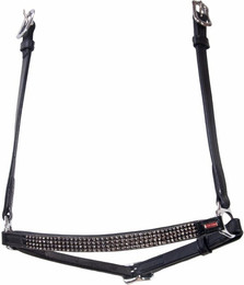 Produktbild von Reithalfter mit 4 Reihen Strasssteinen Karlslund Kombi