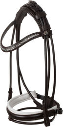 Produktbild von Reithalfter mit geradem Leder und anatomisch weichem Birnenstück Acavallo Iris Stlex