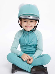 Produktbild von Reithelm-Mütze mit doppeltem Bommel für Kinder LeMieux