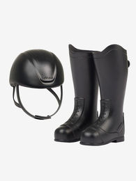 Produktbild von Reithelm und Reitstiefel LeMieux