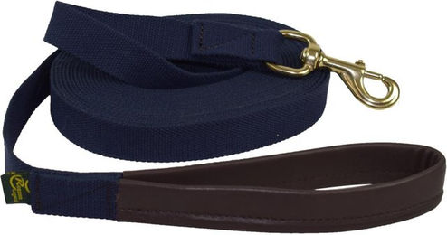Produktbild von Reitleine aus dickem Baumwollmaterial mit glattem Ledergriff Ronzon Legend Pro