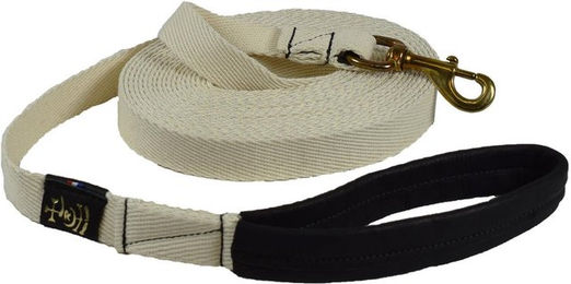 Produktbild von Reitleine aus dickem Baumwollmaterial mit glattem Ledergriff Ronzon Legend Pro