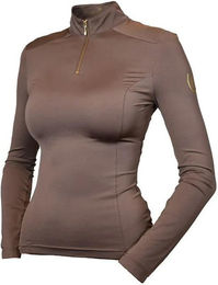 Produktbild von Reitshirt mit langen Ärmeln und 1/4-Reißverschluss für Frauen Equestrian Stockholm UV