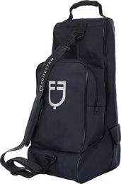 Produktbild von Reitstiefeltasche und Helm aus Polyester Equestro