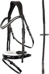 Produktbild von Reittrense Kombiniertes anatomisch geformtes Reithalfter mit Lackleder ANKY NB