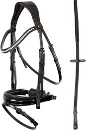 Produktbild von Reittrense Kombiniertes anatomisch geformtes Reithalfter mit Lackleder ANKY NB
