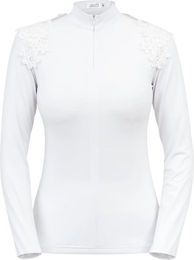 Produktbild von Reittunier-Polo mit langen Ärmeln, Damen Cavalliera Blossom