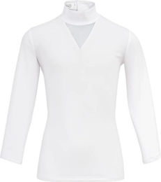 Produktbild von Reittunier-Polo mit langen Ärmeln, Mädchen Cavalliera Crystal Drop