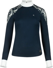 Produktbild von Reitturnier-Polo Damen aus Spitze mit langen Ärmeln Horze Sylvie