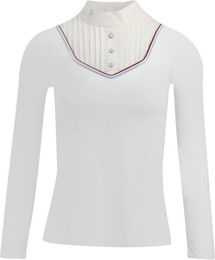 Produktbild von Reitturnier-Polo mit langen Ärmeln, Damen Equithème Cabourg