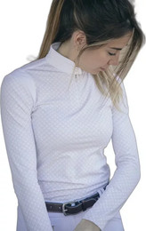 Produktbild von Reitturnier-Polo mit langen Ärmeln, Damen Penelope Seville