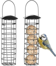 Produktbild von Relaxdays 2 x Meisenknödelhalter zum Aufhängen mit Dach