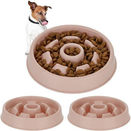 Produktbild von Relaxdays Anti-Schling-Napf 3er Set 550 ml rosa - 3 x 550 ml