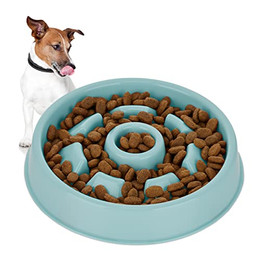 Produktbild von Relaxdays Anti-Schling-Napf für Hunde blau - 10 x 550 ml