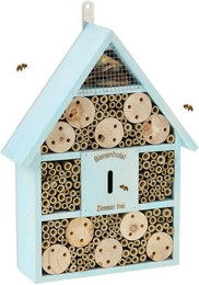 Produktbild von Relaxdays Bienenhotel mit Spitzdach, Blau