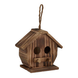 Relaxdays Deko Vogelhaus aus gebranntem Holz – Bild 1 von 9