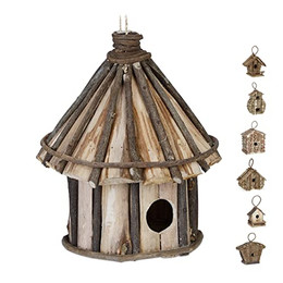 Produktbild von Relaxdays Deko Vogelhaus aus unbehandeltem Holz