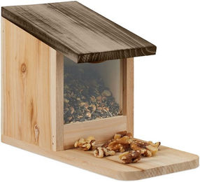 Produktbild von relaxdays Eichhörnchenkobel Eichhörnchen Futterhaus aus Holz