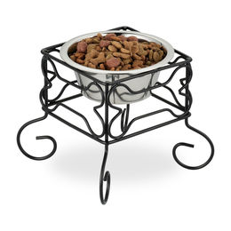 Produktbild von Relaxdays Erhöhter Hundenapf mit Edelstahlnapf - 700 ml