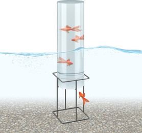 Produktbild von relaxdays Fischturm Fischsäule für Gartenteich