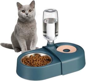 Produktbild von Relaxdays Futternapf mit Wasserspender für Katzen und kleine Hunde - 500 ml