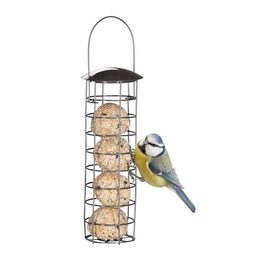 relaxdays Futterspender Meisenknödelhalter in Grau – Bild 1 von 8