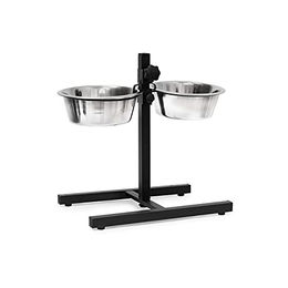 relaxdays Futterstation Hund höhenverstellbar, 2 x 1,55 Liter – Bild 1 von 8