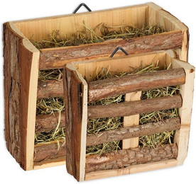 Produktbild von Relaxdays Heuraufe 2er Set aus Tannenholz