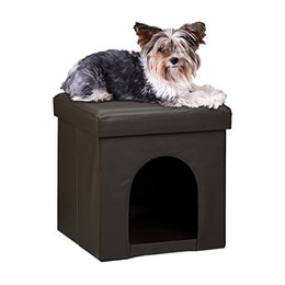 Produktbild von Relaxdays Hundebox Sitzhocker aus Kunstleder Braun