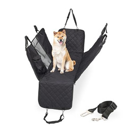 Produktbild von Relaxdays Hundedecke für Auto Rückbank mit Sichtfenster und Anschnallgurt