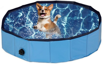 Produktbild von Relaxdays Hundepool 80x20 cm faltbar mit Ablassventil