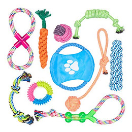 Produktbild von Relaxdays Hundespielzeug Set 10-teilig Baumwolle