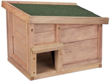 Produktbild von Relaxdays Igelhaus aus Holz mit Boden und 2 Kammern