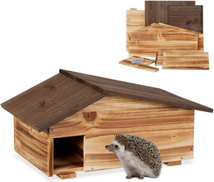 Produktbild von relaxdays Igelhaus mit Bode, geflammt