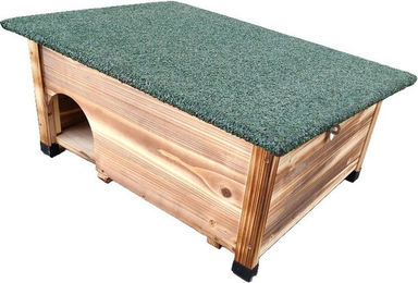 Produktbild von relaxdays Igelhaus mit wetterfestem Dach, geflammt