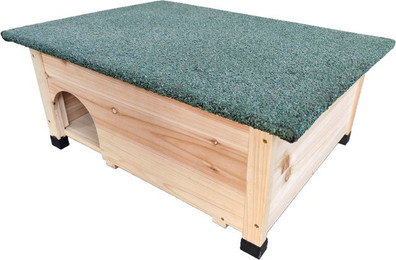 Produktbild von relaxdays Igelhaus mit wetterfestem Dach, natur