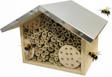 relaxdays Insektenhotel Bienenhotel mit Metalldach, A – Bild 1 von 5