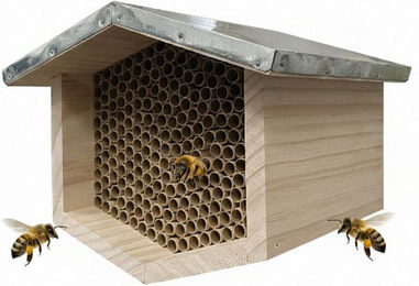 relaxdays Insektenhotel Bienenhotel mit Metalldach, C – Bild 1 von 5